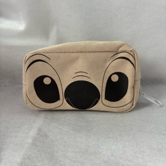 Disney Accessories - STITCH Mouth Zipper Pencil Case Japan Off White Cream Color
